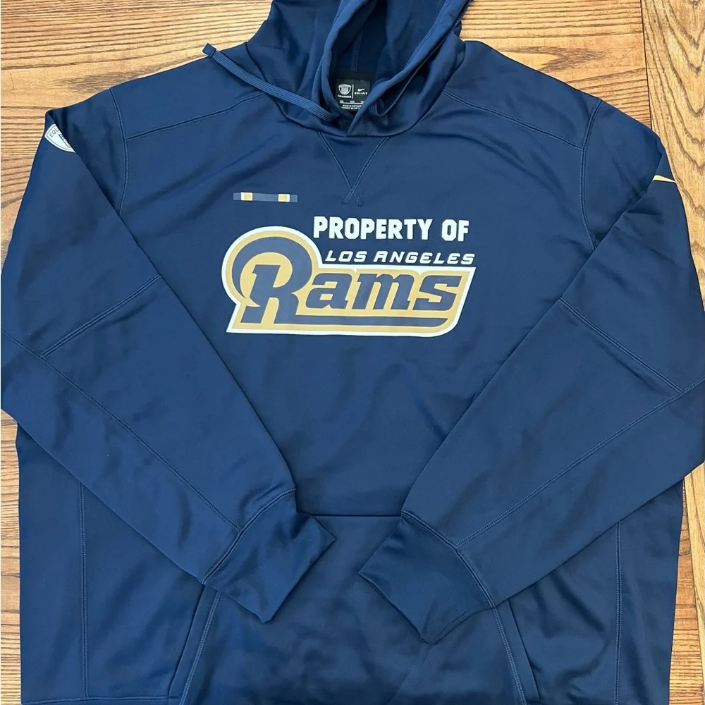NWOT Nike On Field Los Angeles Rams NFL‎ Performance Pullover Hoodie Sweatshirt